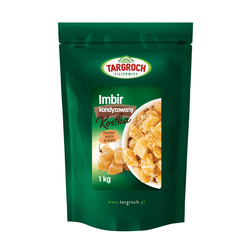 Zdrowa Żywność Targroch Imbir kandyzowany kostka 1kg