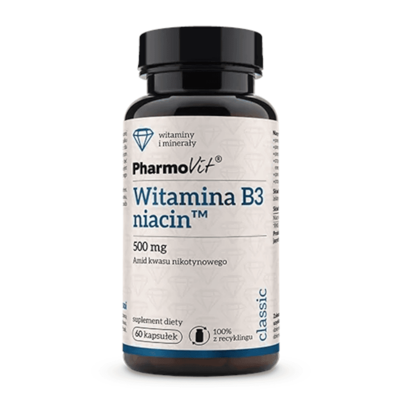 Witamina B Pharmovit B3 Niacin 500mg 60kaps