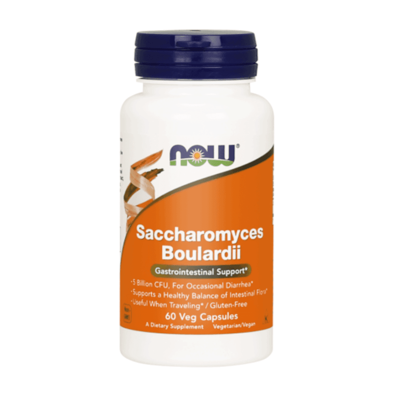 Prawidłowe Trawienie Probiotyki NOW Saccharomyces boulardii 5mld 60vcaps