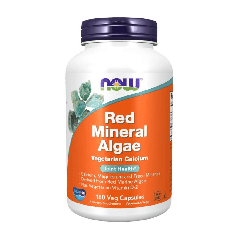 Witaminy i Minerały NOW Red Mineral Algae 180vcaps
