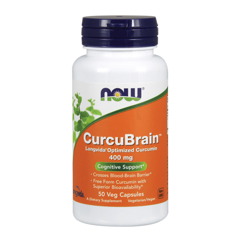Wsparcie Mózgu i Trawienia Now Foods CurcuBrain 400mg 50vcaps