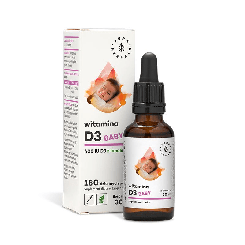 Witaminy Aura Herbals Witamina D3 Baby - 30ml