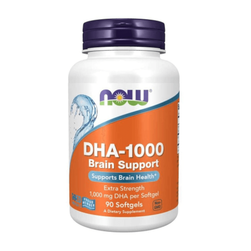 Kwasy Tłuszczowe DHA NOW DHA -1000 brain support - 90 softgels