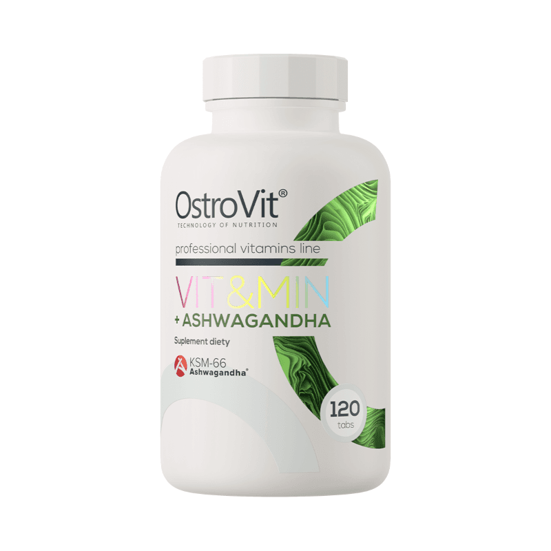 Witaminy i Minerały OstroVait VIT&MIN + Ashwagandha 120tab