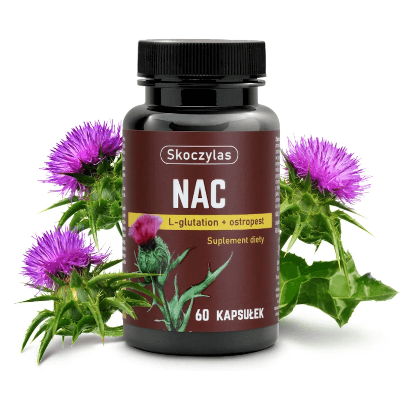 Wsparcie Wątroby Skoczylas NAC L-glutation Ostropest 60kaps