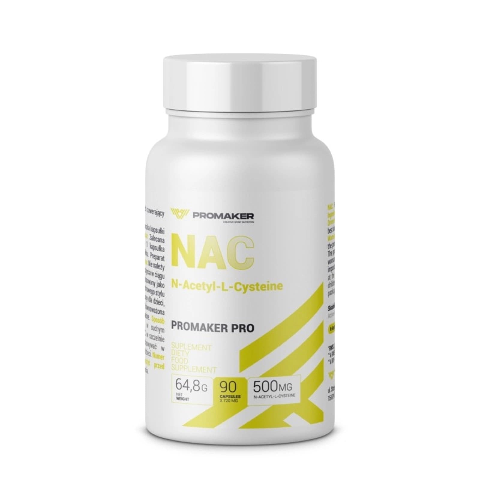 Aminokwasy N-acetyl-L-cysteina Promaker NAC 500mg 90kaps