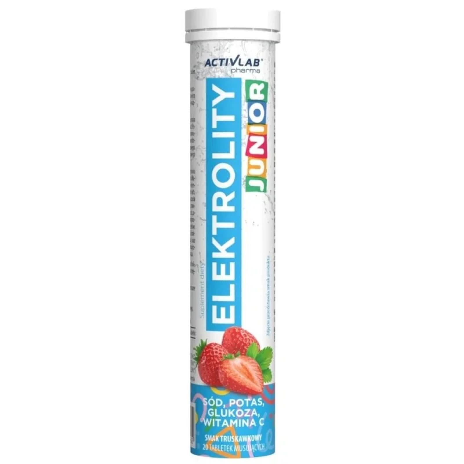 Elektrolity Activlab Elektrolity Junior 20tab Truskawka