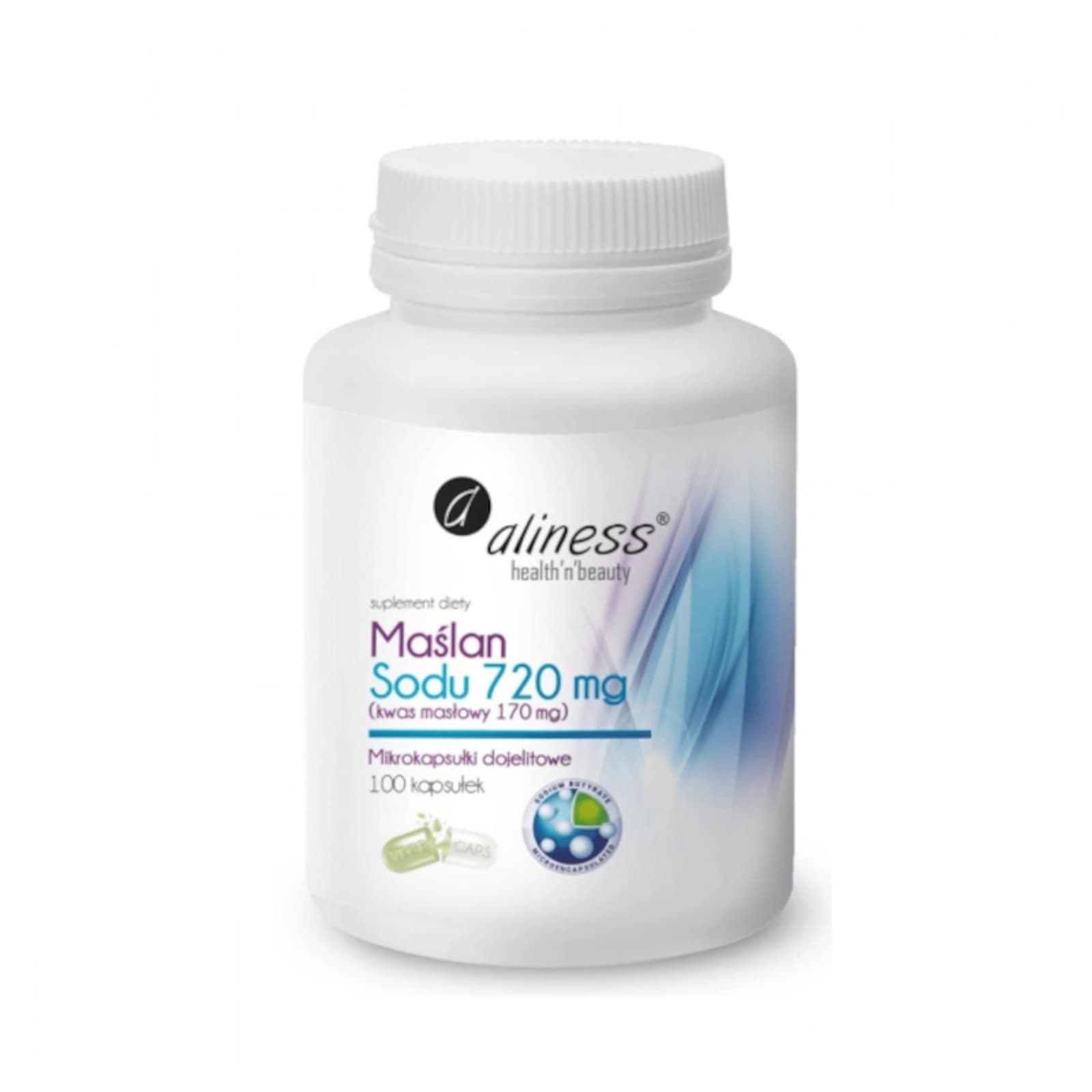 Wsparcie Jelit Maślan Sodu Aliness Maślan sodu 720 mg 100kaps