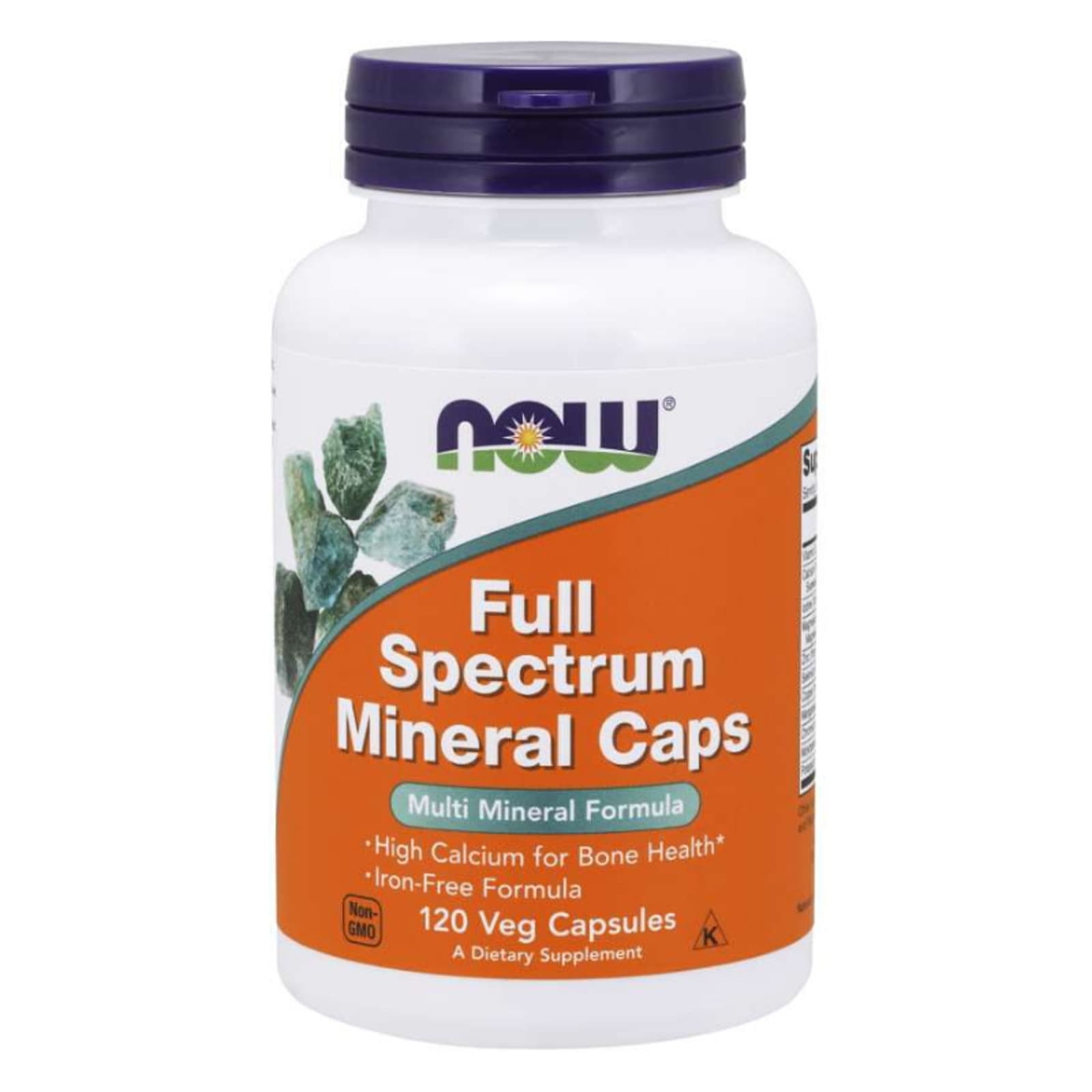 Minerały Kompleks Now Foods Full Spectrum Minerals, Iron Free 120kaps