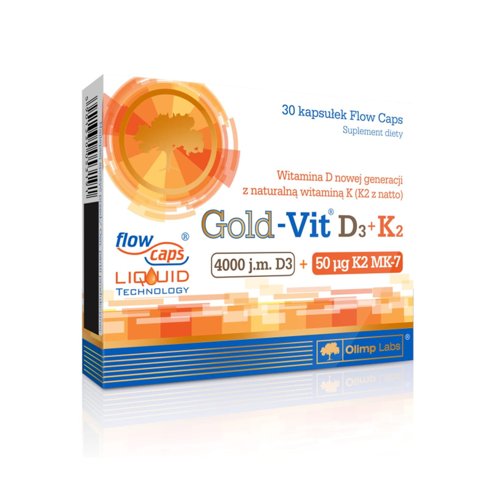 Witaminy D + K Olimp Gold VIT D3 4000IU + K2 30kaps