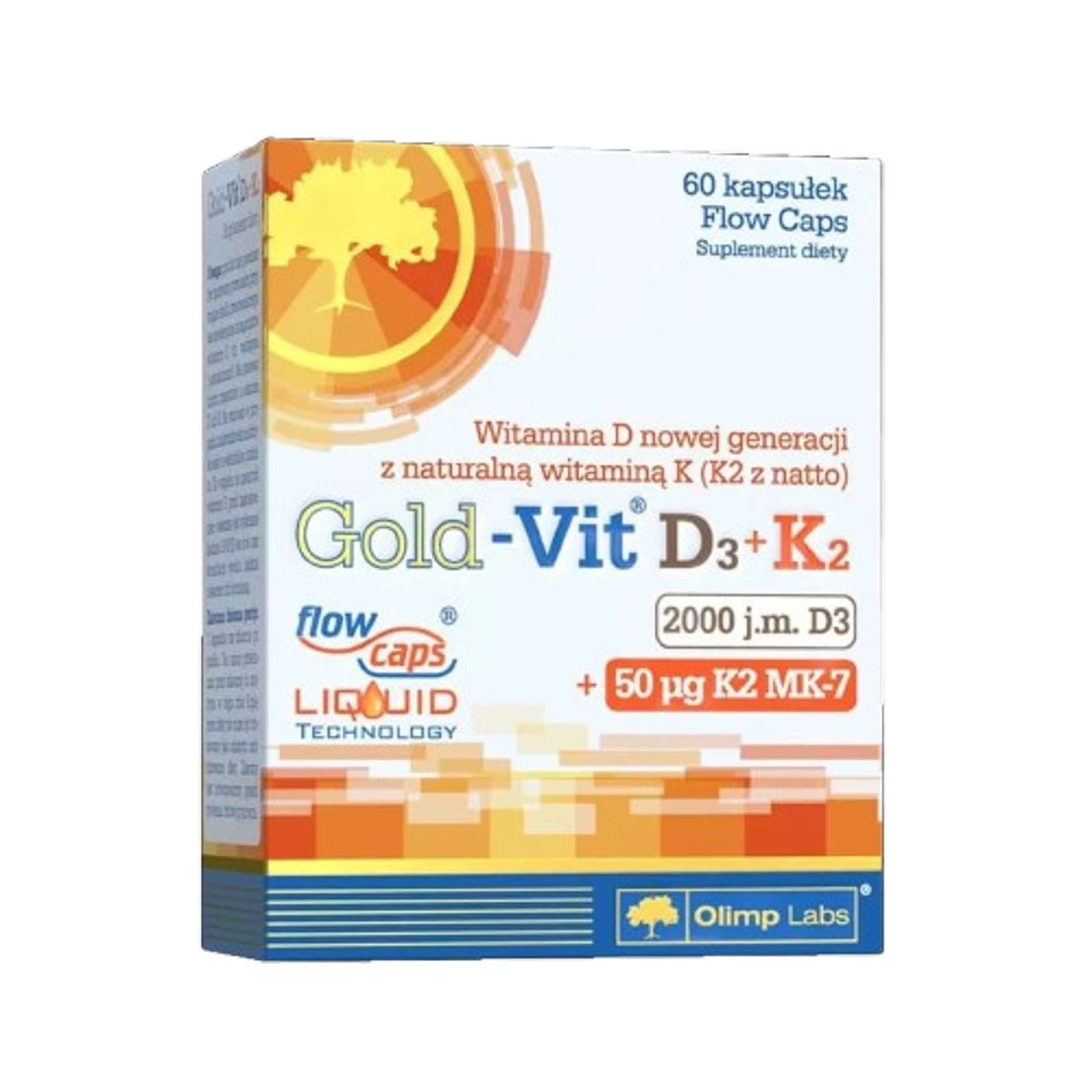 Witaminy D + K Olimp Gold VIT D3 2000IU + K2 60kaps