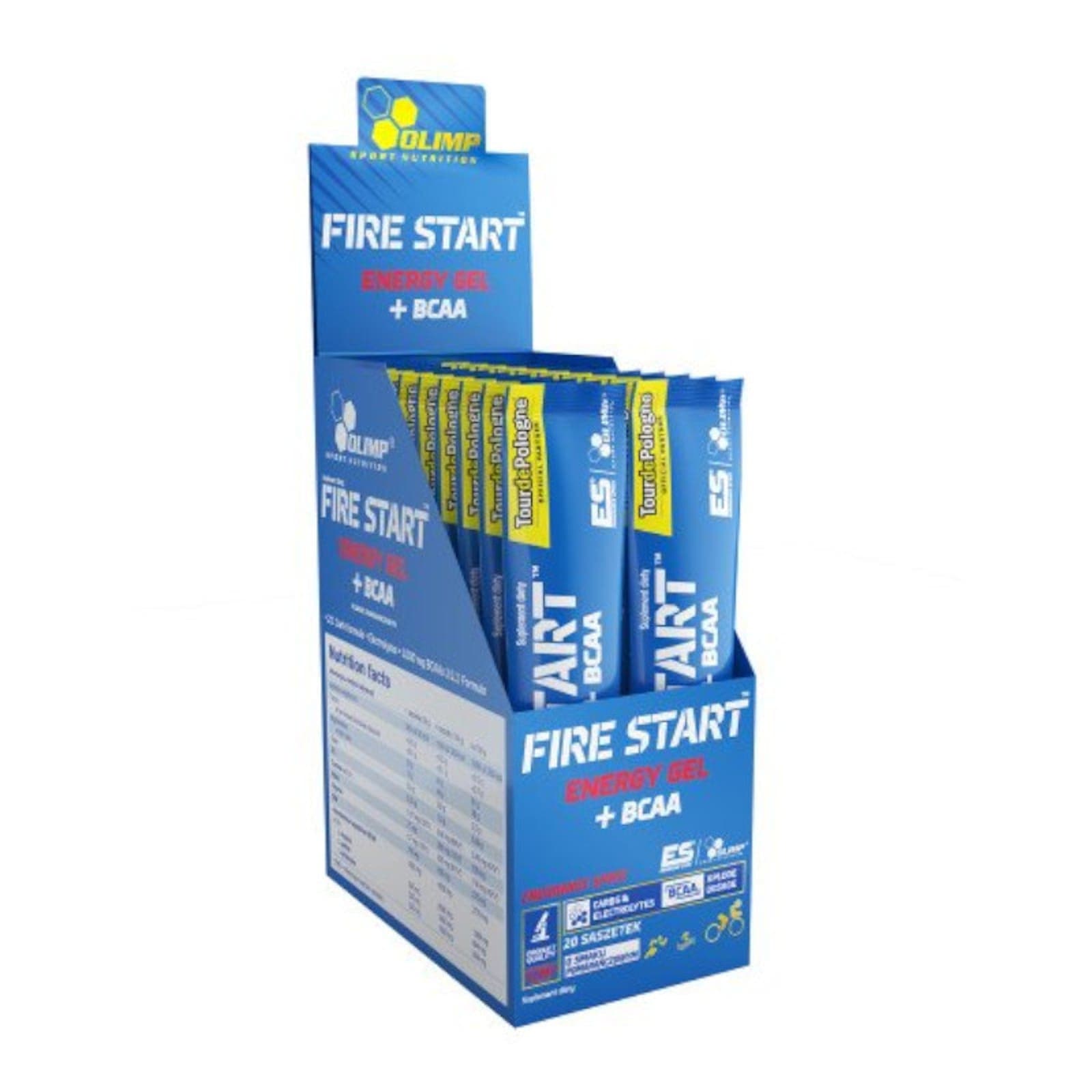 Węglowodany Żel Energetyczny Olimp Fire Start Energy + Caffeine 36g