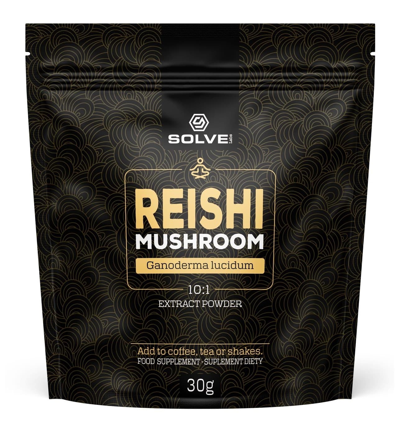 Adaptogeny Grzyby Solve Labs Reishi 10:1 Mushroom powder 30g