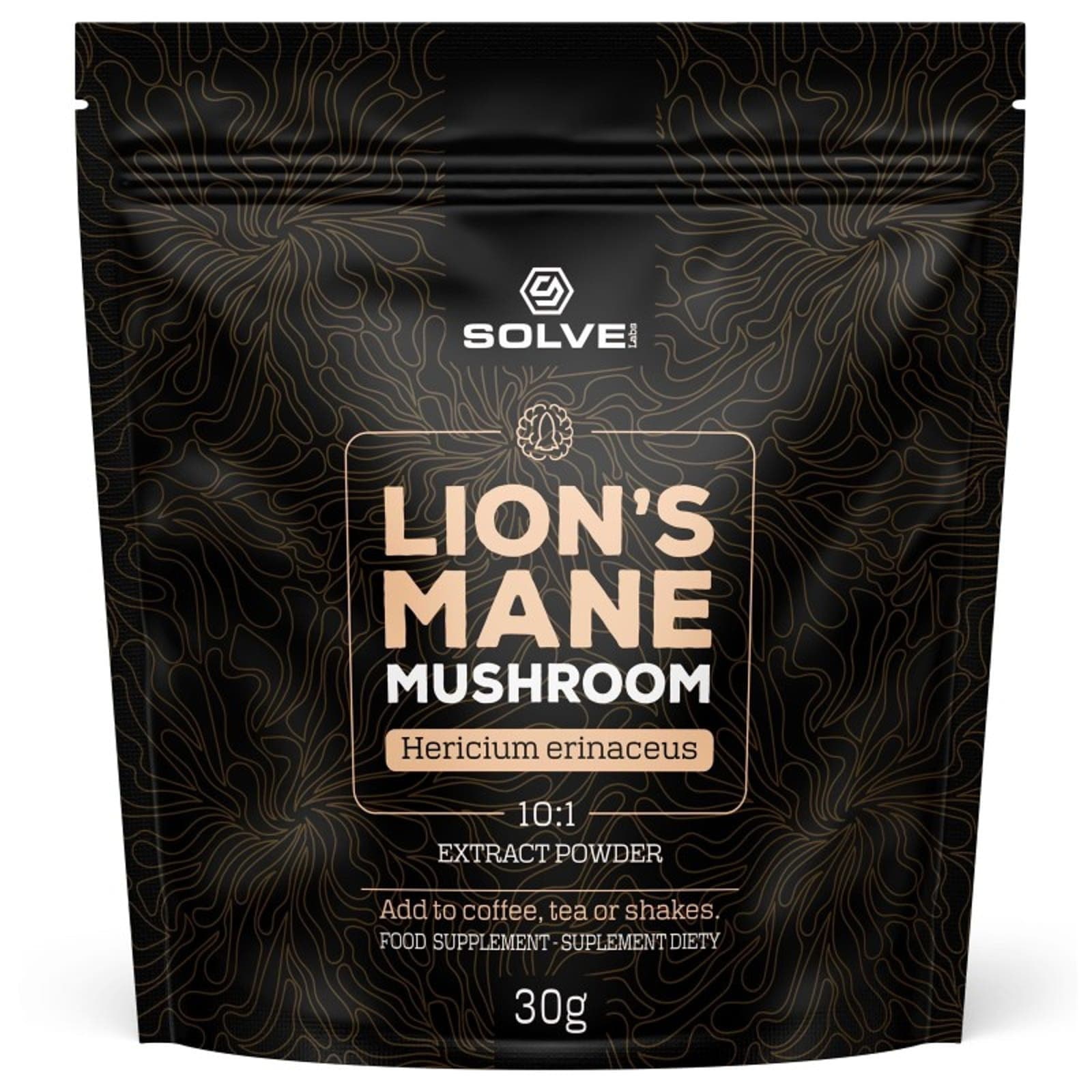 Adaptogeny Solve Labs Lion's Mane 10:1 Mushroom Powder 30g