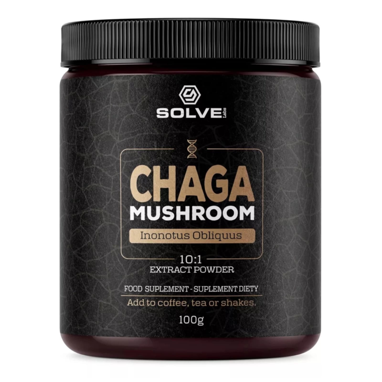 Adaptogeny Solve Labs Chaga 10:1 Mushroom powder 100g