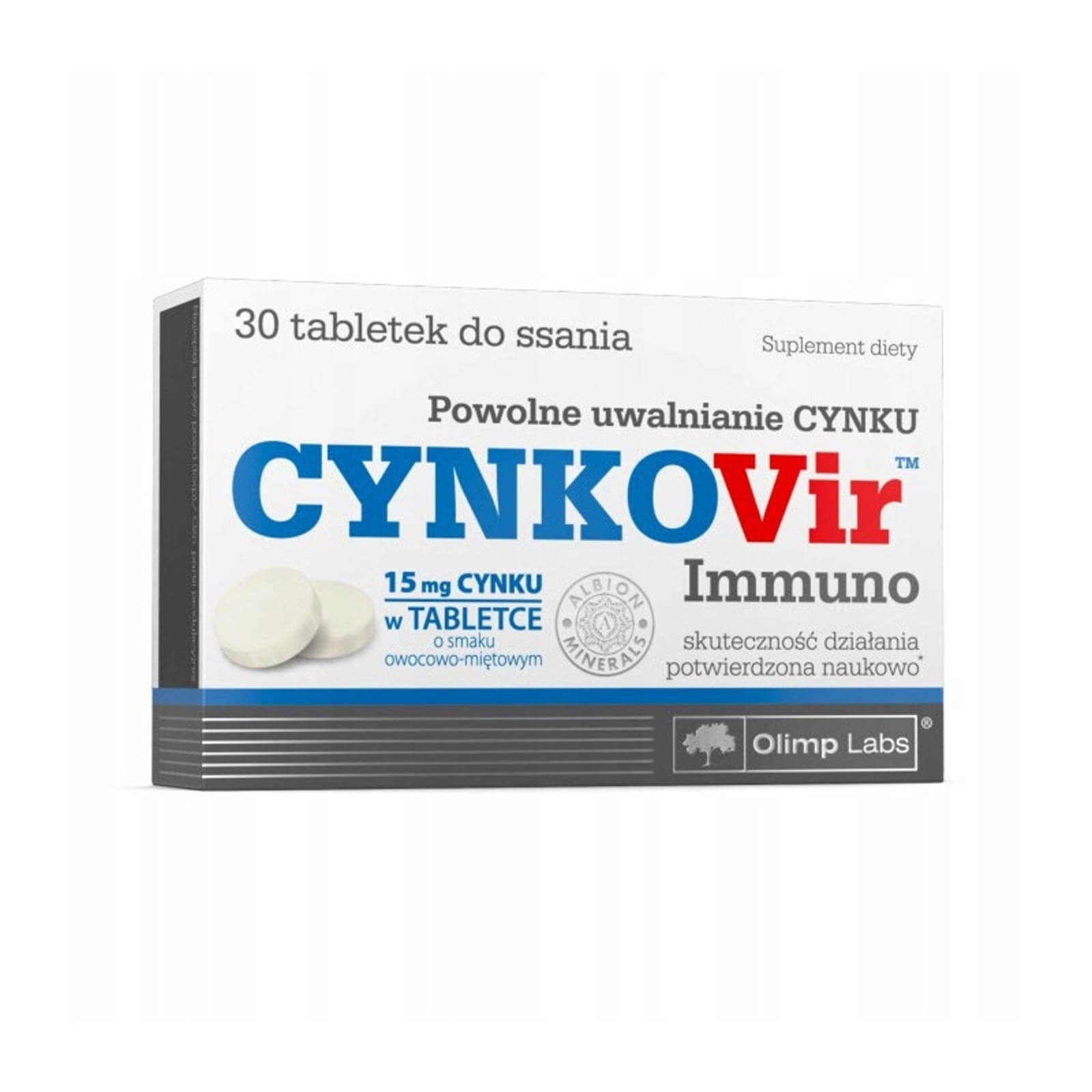 Minerały Cynk Olimp CynkoVir Immuno Do Ssania 30tab