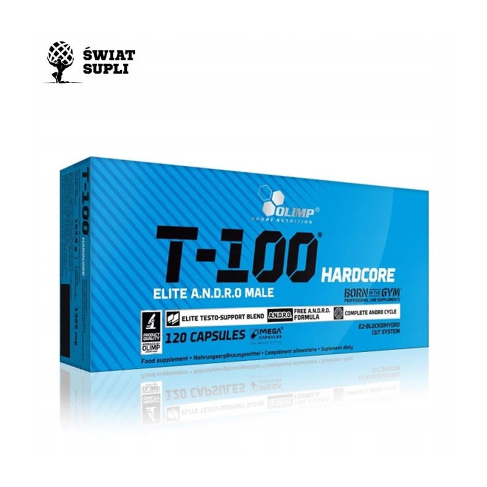 Booster Testosteronu Kompleks Olimp T-100 Hardcore 120kaps