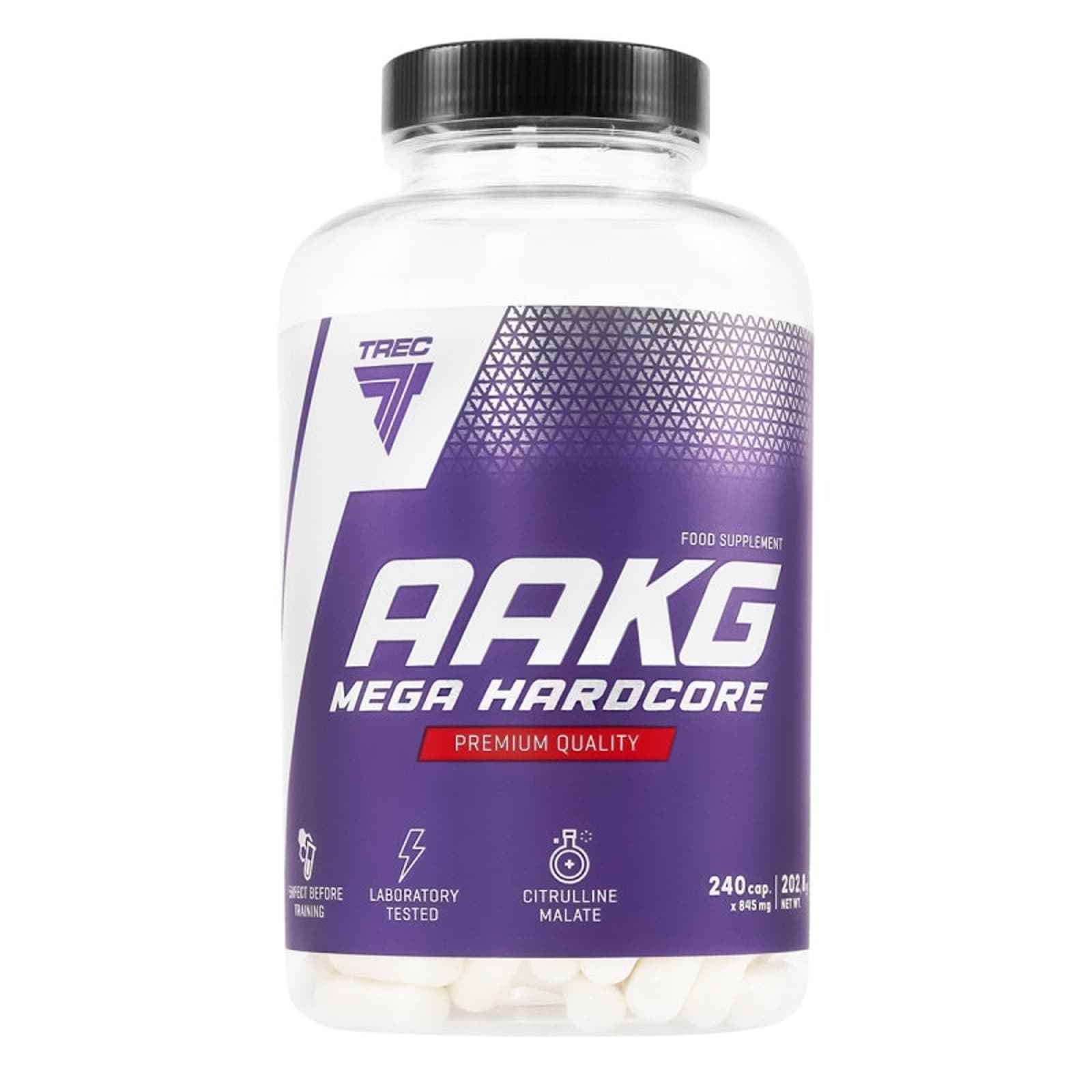 Suplement Pompujący AAKG Trec Nutrition AAKG Mega Hardcore 240kaps