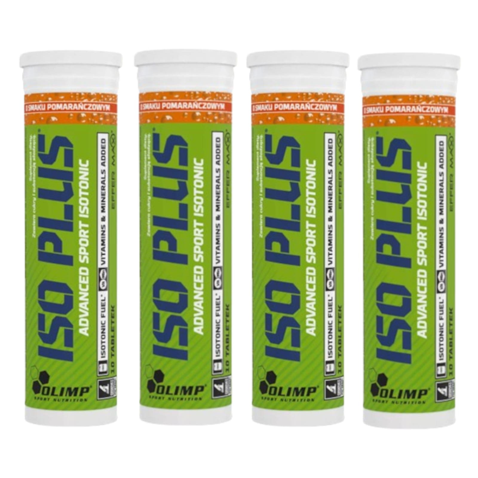 Wielopak 4x Olimp Iso Plus Plusz 10tab Pomarańcza