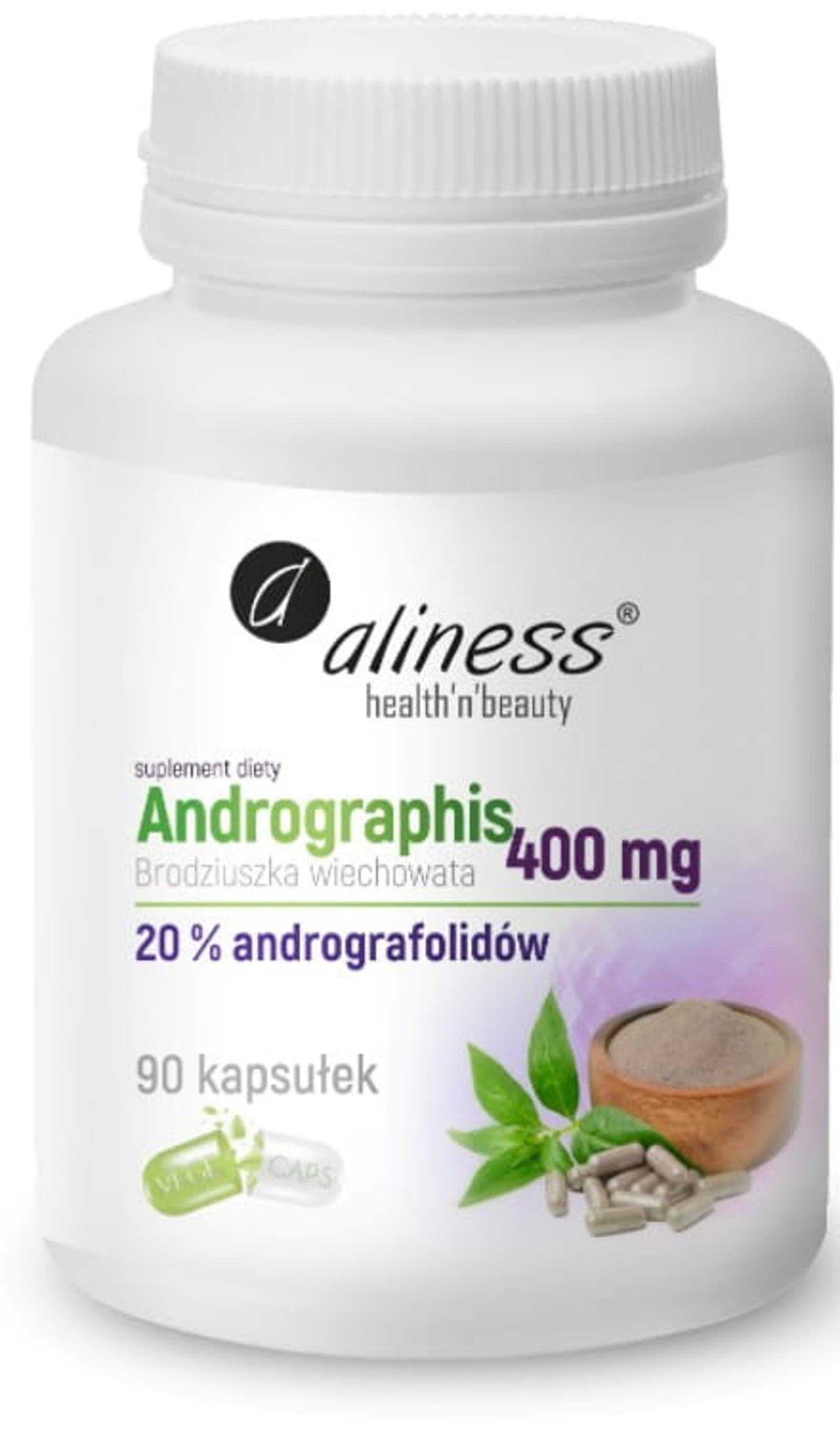 Prawidłowe Trawienie Aliness Andrographis 400mg 90vcaps
