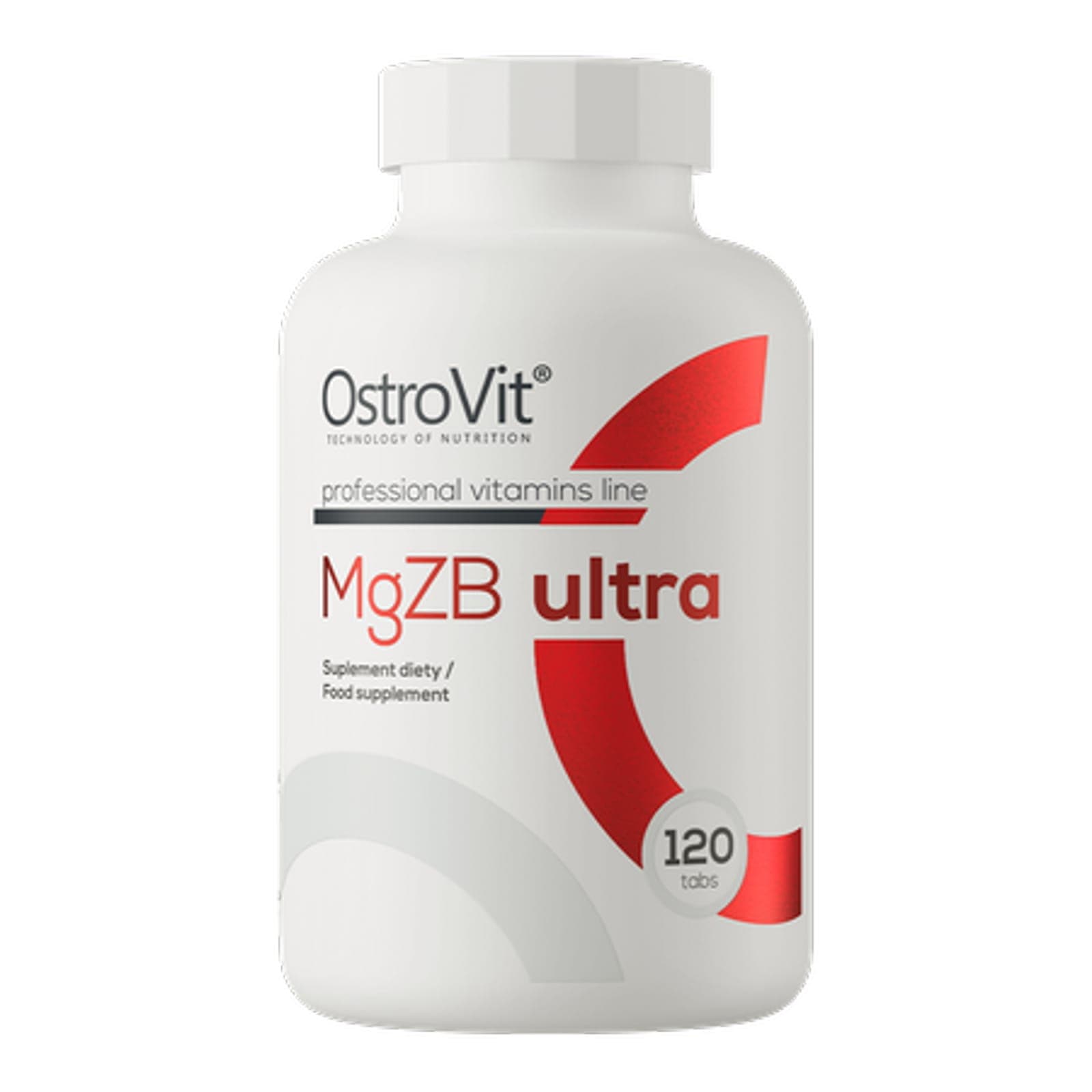 Minerały Magnez + Cynk + Witamina B6 OstroVit MgZB 120tab