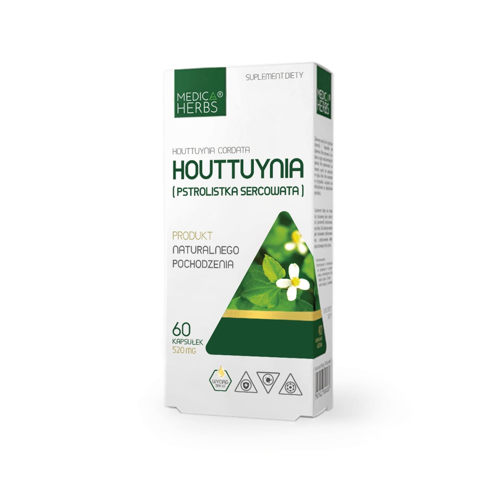 Wsparcie Odporności Medica Herbs Houttuynia Pstrolistka Sercowata 60ka