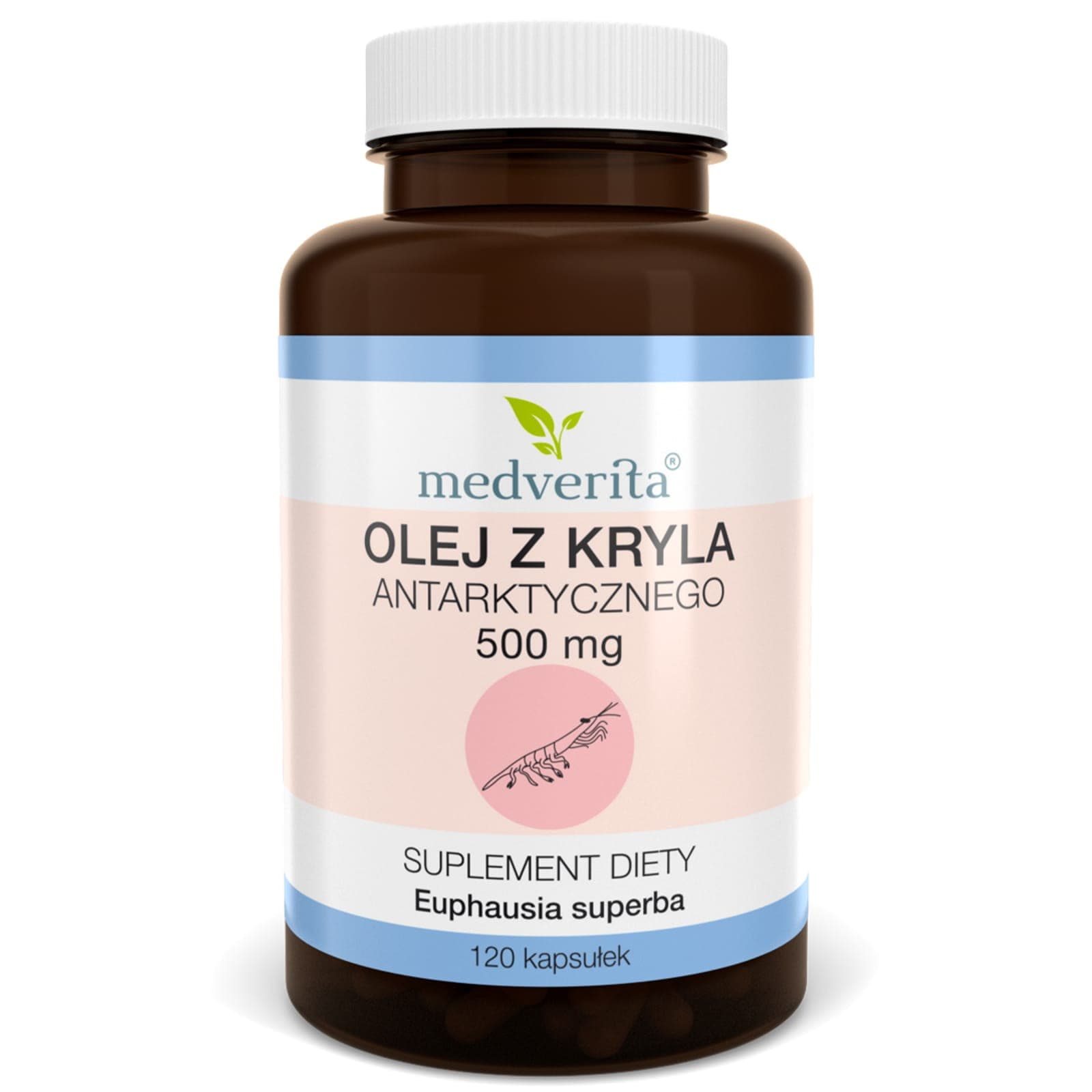 Zdrowe Tłuszcze Omega Medverita Olej z Kryla Antarktycznego 120kaps