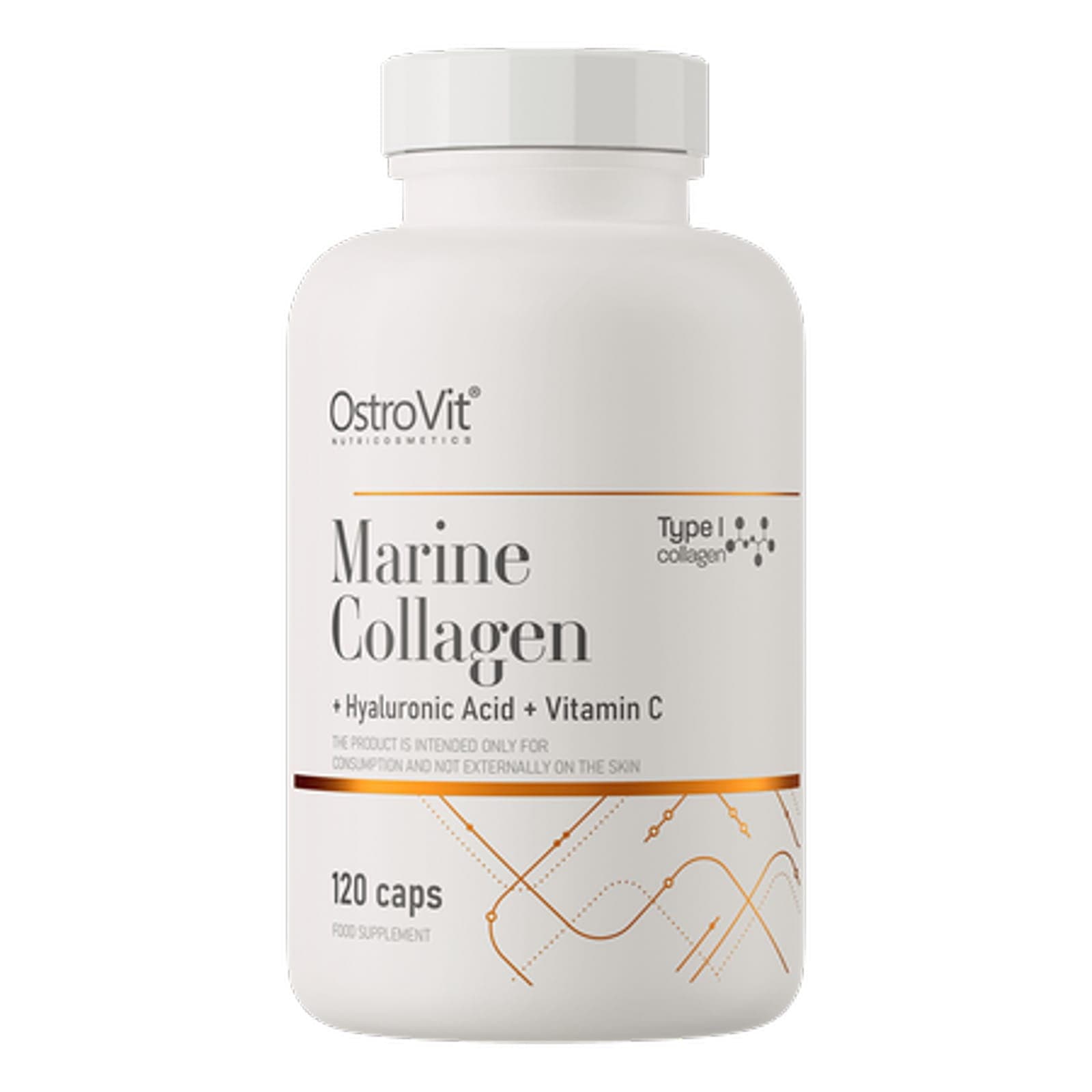 Regeneracja Stawów Kolagen + Kwas Hialuronowy OstroVit Marine Collagen Hyaluronic Acid 120kaps