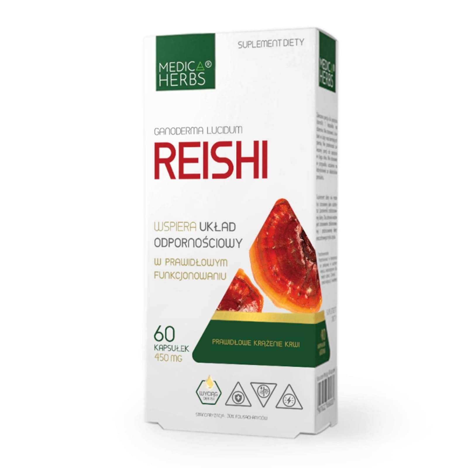 Wsparcie Odporności Medica Herbs Reishi 60kaps