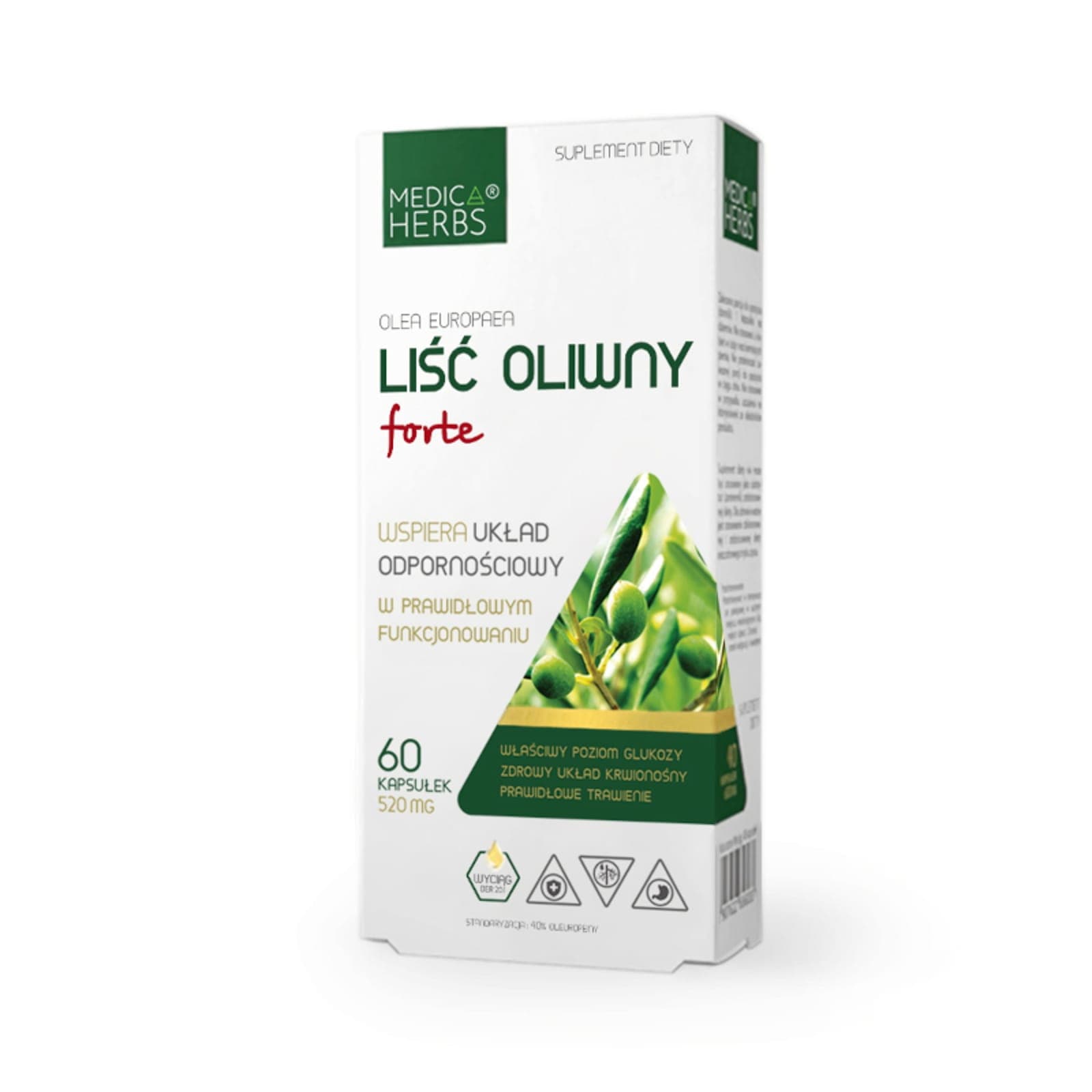 Wsparcie Odporności Medica Herbs Liść Oliwny Forte 60kaps
