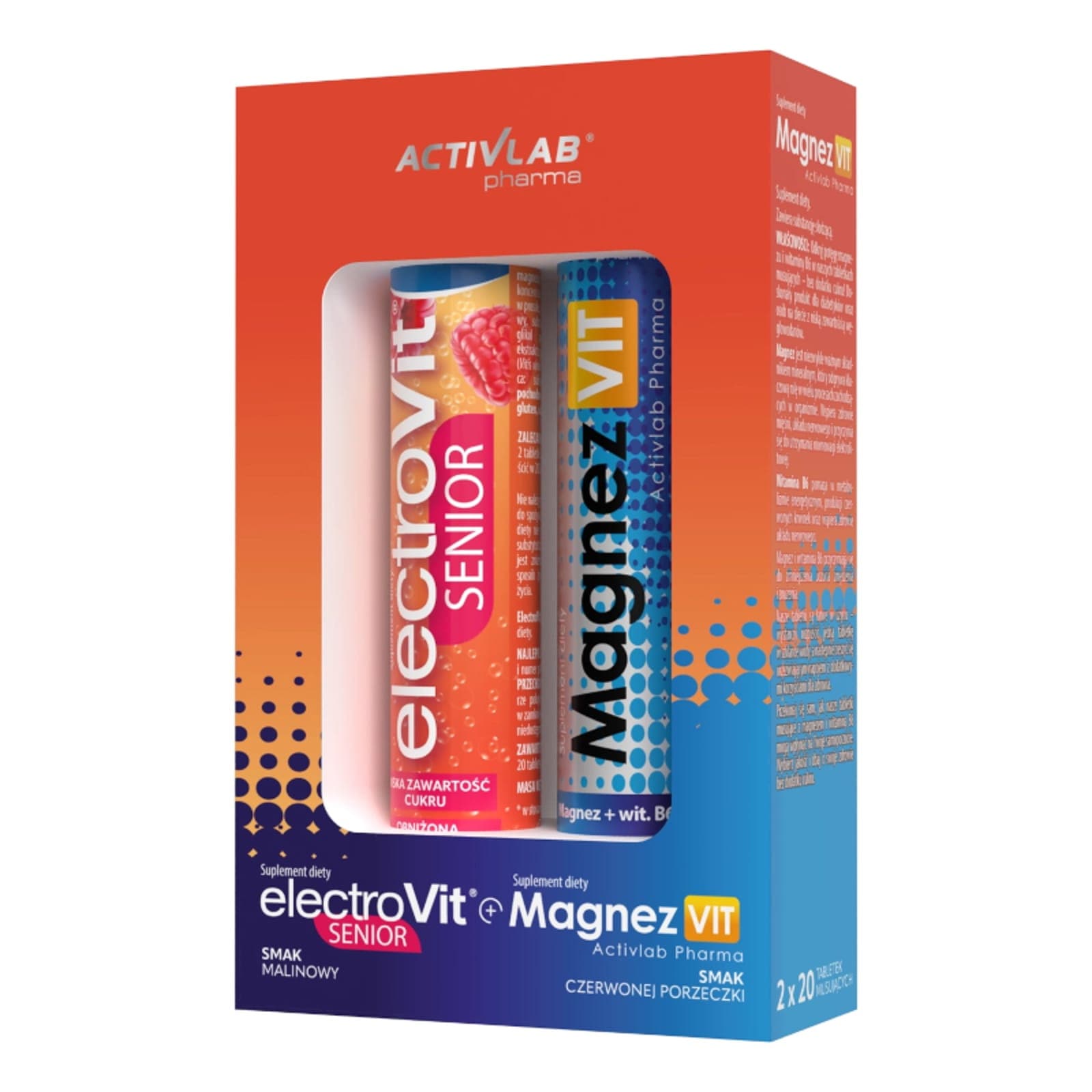 Minerały Elektrolity Activlab ElectroVit Senior + MagnezVit z B6 2 x 20tab