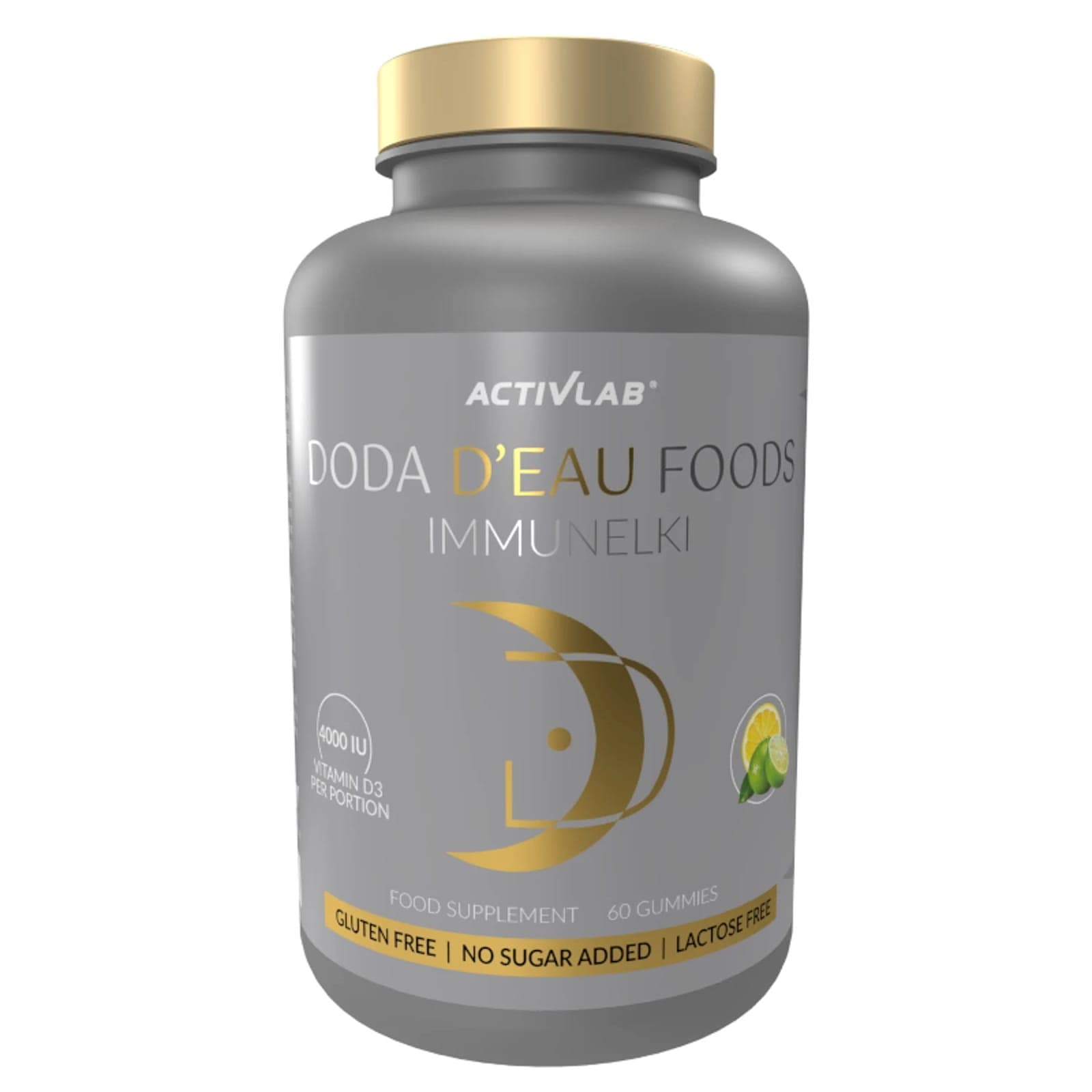 Zdrowa Żywność Witamina D Activlab DODA D'EAU FOODS Immunelki cytryna-limonka 60żelek