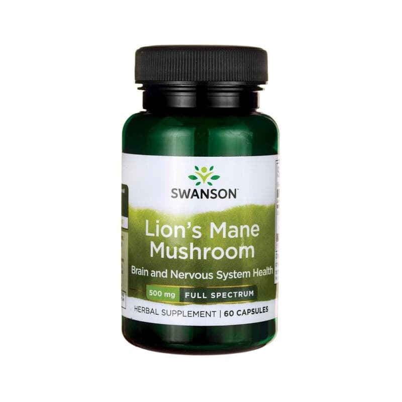Pamięć i Koncentracja Soplówka Jeżowata Swanson Lion's Mane Mushroom 60kaps
