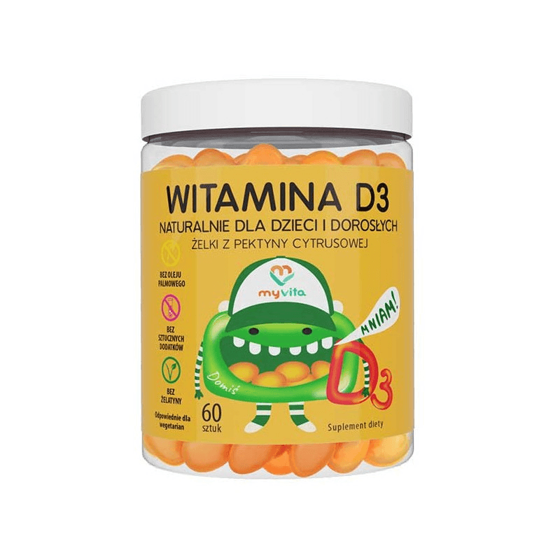 Witaminy Dzieci i Dorosłych MyVita Żelki Witamina D3 60szt