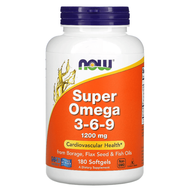 Kwasy Tłuszczowe Omega Now Foods Super Omega 3-6-9 1200mg 180softgels