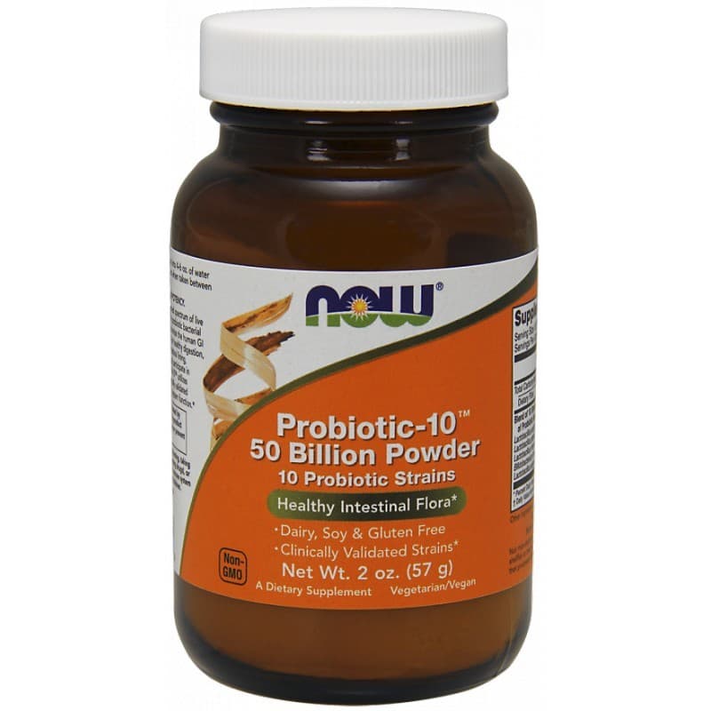 Wsparcie Jelit Probiotyki Now Foods Probiotic-10 50 Billion Powder 57g