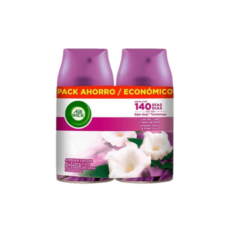 Air Wick Smooth Satin & Moon Lily Air Freshener - 2x250ml