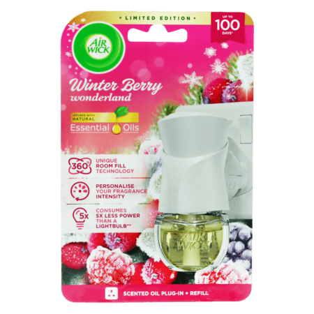 Airwick Winter Berry Electric Air Freshener Refill Kit – 19ml