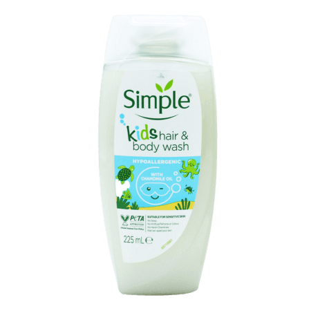 Simple Hypoallergenic Kids Hair & Body Wash - 225ml