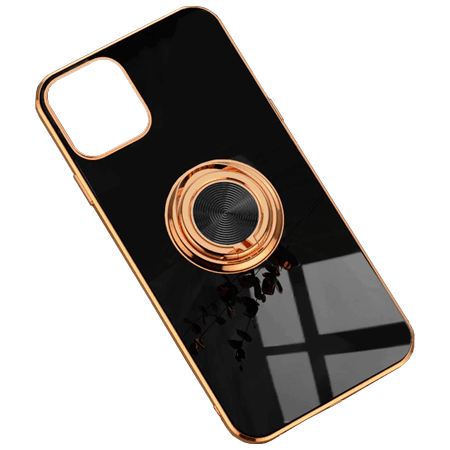 Hybride hoesje met ringhouder iPhone 13 Zwart