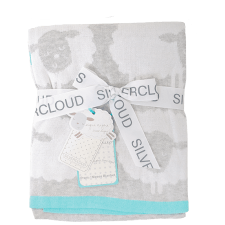 Silvercloud gebreide deken - 70 x 90 cm