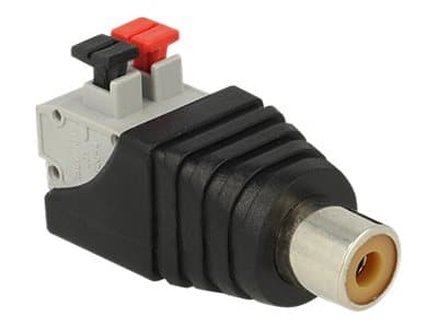 DELOCK Adapter Terminalblock 2Pin -> Cinch Buchse Drucktaste