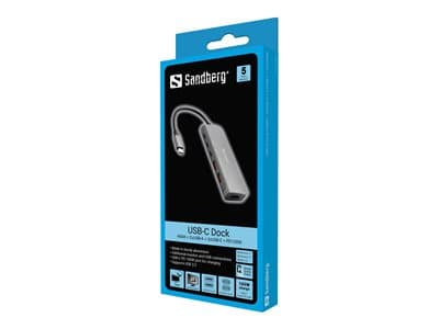SANDBERG USB-C Dock HDMI + 2xUSB-A