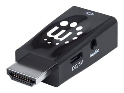 MANHATTAN HDMI auf VGA-Mikrokon. optional MikroUSB Stromport