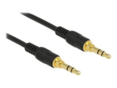 DELOCK Klinkenkabel 3.5mm 3Pin St > St 1.0m schwarz