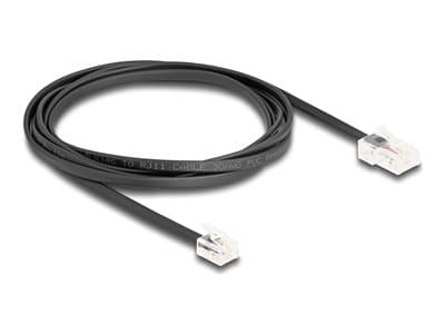 DELOCK Telefonkabel RJ45 Stecker zu RJ11 Stecker schw. 2m