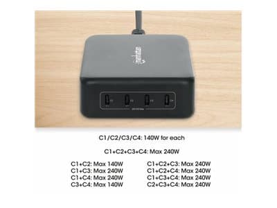 MH 4-Port GaN USB PD-Ladestation 240 W
