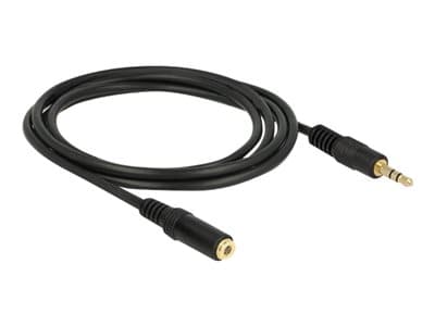 DELOCK Klinkeverl. 3,5mm -> 3,5mm St/Bu 2.00m schwarz