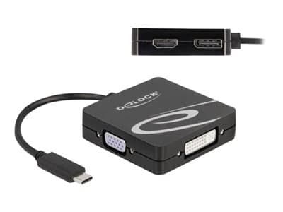 DELOCK USB Type-C Adapter für einen VGA, DVI, HDMI
