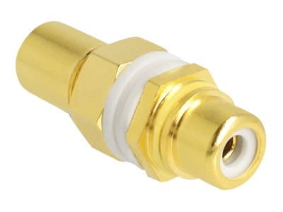 DELOCK Audio Adapter Cinch Bu. > Bu. zum Einbau, Farbr. weiß